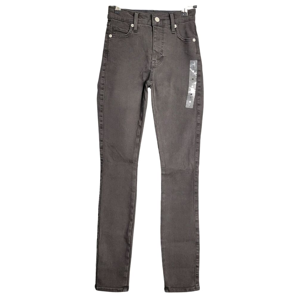 NWT LUCKY BRAND Charcoal Black Unifit Skinny Stretch Denim Jeans SIZE 1 / 24